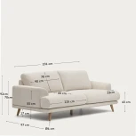 Диван La Forma (ex Julia Grup) Karin (Белый/ Бук,Сосна,МДФ)