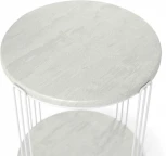 Столик кофейный Sheffilton SHT-CT33-1 белый муар/бетон лофт от фабрики Sheffilton