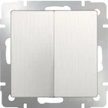 Выключатель двухклавишный (перламутровый рифленый) Werkel W1120013 (a051172)