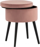 Пуф Клайс с ящиком велюр пыльно-розовый УТ000035913