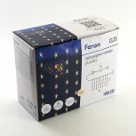 Светодиодная гирлянда Feron CL25 48607 занавес Звездочки 2*1м + 3м 220V 2700K, статичная, c питанием от сети, прозрачный шнур