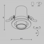 Встраиваемый светильник Maytoni Hidden DL045-01-10W4K-W (LED, 220V, круглые)