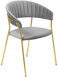 Стул Turin серый с золотыми ножками Bradex Home FR 0910