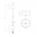 Подвесной линейный светильник LED ALT-LINEAIR-FLAT-UPDOWN-DIM-S2094-600-25W Warm3000 (BK, 100 deg, 230V) (Arlight, IP20 Металл) 031527 (на тросе)