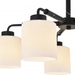 Потолочная люстра на штанге Escada Lord 2133/5P 5x60Вт E27, металл/стекло, чёрный мрамор/белый (220V)