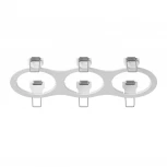 Рамка для трех встраиваемых светильников Lightstar Intero, овал, белый