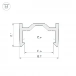 Профиль пластиковый ARH-CH15-2000-PVC (Пластик) 027091 Arlight ARH