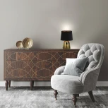 Настольная лампа Escada Calliope 10199/L Gold 1х40Вт Е14, металл/ткань, золото/черный (220V)