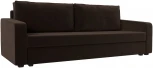 Диван прямой Лига-009 (Коричневый/Микровельвет) Лига Диванов арт.118053