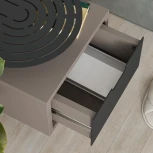 Тумба прикроватная OSLO NIGHTSTAND LEVE (ЛДСП,Металл/Черный,Бежевый) арт.LEV01136