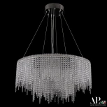 Подвесная люстра светодиодная APL LED Sicilia SH02.73.2D.B.Ni.4000 (220V, хрусталь, на тросе)