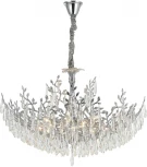 Подвесная люстра Citilux Ritz CL310121 (220V, хрусталь, подвески, на цепи, листья, ветки)