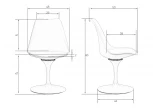 Стул обеденный TULIP (черное основание, цвет черный (B-03))