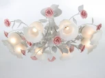 Потолочная люстра Lucia Tucci Fiori Di Rose 114.8 (220V, муранское стекло, цветы, ветки, розы)