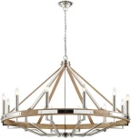 Подвесная большая люстра Wertmark Brenda WE586.12.103 (220V, на цепи, свеча)