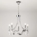 Подвесная люстра Eurosvet Adelia 60064/5 хром (220V, хрусталь Strotskis, на цепи)