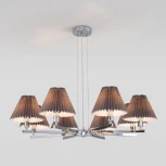 Умная подвесная люстра Eurosvet Peony 60136/8 хром/графит (220V)