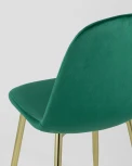 Стул Stool Group Валенсия велюр зеленый золотые ножки УТ000003334