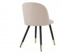 Стул Woodville на металлокаркасе Gabi beige / black / gold 15116