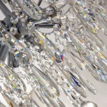 Потолочная люстра каскадная на штанге Citilux Селена CL302160 (220V, хрусталь)