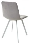 Стул CHILLI-Q SQUARE светло-серый #26, велюр / белый каркас, 4 шт./1 к