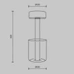 Настольная лампа с аккумулятором Maytoni AI Collaboration MOD229TL-L3G3K1 (регулировка яркости, LED, 220V, выключатель, круглые)