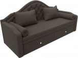 Диван детский прямой Сойер (Коричневый/Рогожка) Лига Диванов арт.122429
