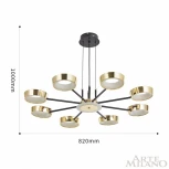 Подвесной светильник Arte Milano 271079/8 BK/GD (LED, 220V, на проводе)