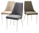 Стул NEPAL-P ГРАФИТ #14, велюр/ белый каркас