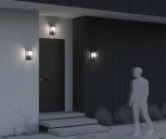 Настенный уличный светильник на солнечной батарее Maytoni Shatter OSL457WL-L2GF3K (LED, датчик движения, IP54)