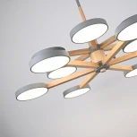 Потолочная люстра Wi-Fi на штанге Turna Dbl L12 Gray By ImperiumLoft Turna-Dbl01 (LED, 220V, голосовое управление)