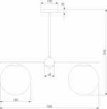 Потолочная люстра на штанге Eurosvet Marbella 60147/3 черный (220V, шар)