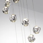 Потолочная каскадная люстра Odeon Light Jemstone 5085/60L золото/прозрачный/металл/акрил LED 60W 4000K 2800Лм (220V, на проводе)