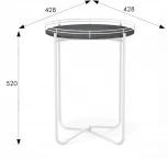 Столик журнальный SHT-CT20 каменный уголь/белый муар от фабрики Mebelik