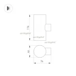 Архитектурная подсветка Arlight KT-RAY-WALL 034137 (LED, 24V, круглые, IP65)