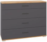 Комод Woodville Кассандра 92 дуб крафт золотой / антрацит 559210