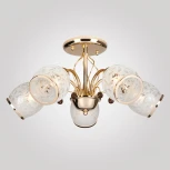 Потолочная люстра на штанге Eurosvet 30026/5 золото (220V, хрусталь)