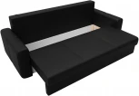 Диван прямой Лига-031 (Черный/Экокожа) Лига Диванов арт.121277