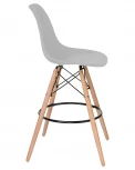 Стул барный DSW BAR (ножки светлый бук, цвет сиденья светло-серый (GR-01))