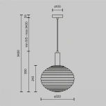 Подвесной светильник светодиодный Reels MOD268PL-01B Maytoni (220V, на проводе, шар)