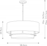 Потолочная люстра на штанге Hinkley Graham HK-GRAHAM-L-LCB (220V, круглые)