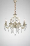 Подвесная люстра Lucia Tucci Barletta 1730.8 cream white (220V, хрусталь K10, на цепи, подсвечник, свеча)