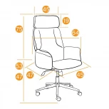 Кресло CHARM серый/серый (ткань)