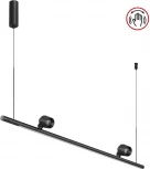 Светильник подвесной диммируемый (сенсер) Novotech Fermo 359309 черный OVER LED 14W+14W 4000K 220V (регулировка яркости, сенсорный выключатель, на тросе)