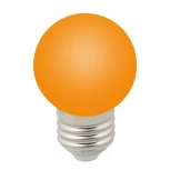 Лампочка светодиодная шар оранжевая E27 1W Volpe LED-G45-1W/ORANGE/E27/FR/С