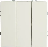 Выключатель трехклавишный (белый) Stekker Эмили 49870