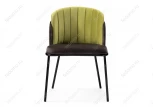 Стул Woodville на металлокаркасе Сиолим темно-коричневый / оливковый / черный глянец 494471