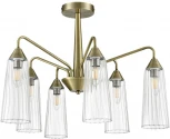 Потолочная люстра на штанге Lumion Doliana 6584/6C бронза/прозрачный, металл/стекло E14 6*40W 220V