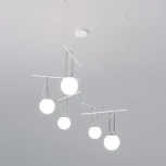 Подвесной светильник Riche 70143/5 белый Eurosvet (220V, на тросе, шарики)