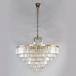 Подвесной светильник Newport 31100 31124/S gold (220V, хрусталь, на цепи)